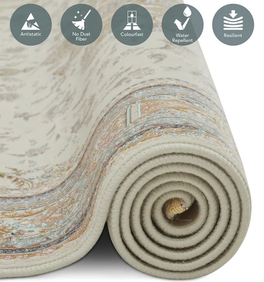Ahvaz Machine Made Carpet Cream