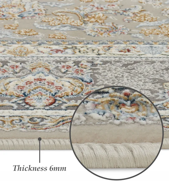 Ahvaz Machine Made Carpet Cream and Beige