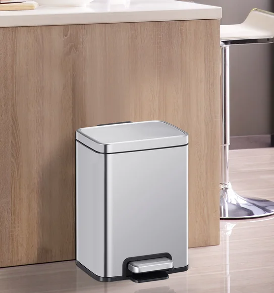 Eko 9361 Madison Fingerprint Resistant Step Bin Metallic