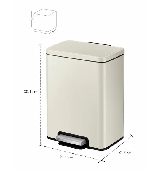 Eko 9361 Madison Fingerprint resistant Step Bin White