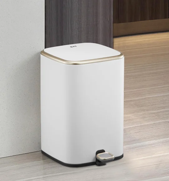 Eko 9333 Cubo Fingerprint Resistant Step Bin White