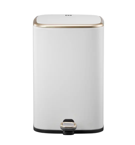 Eko 9333 Cubo Fingerprint Resistant Step Bin White