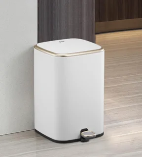 Eko 9333 Cubo Fingerprint Resistant Step Bin White