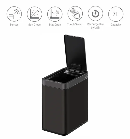 Eko 9230R Bravia Smart Sensor Sensor Bin Black Steel