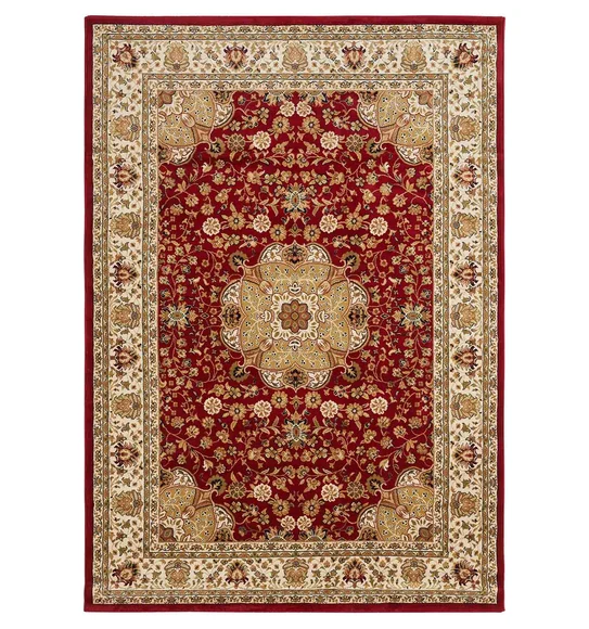 Esfahan Classical Machine Made Carpet Maroon