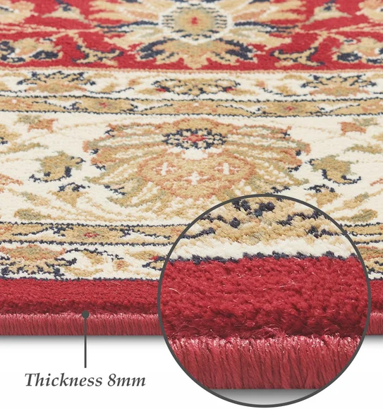 Esfahan Classical Machine Made Carpet Maroon
