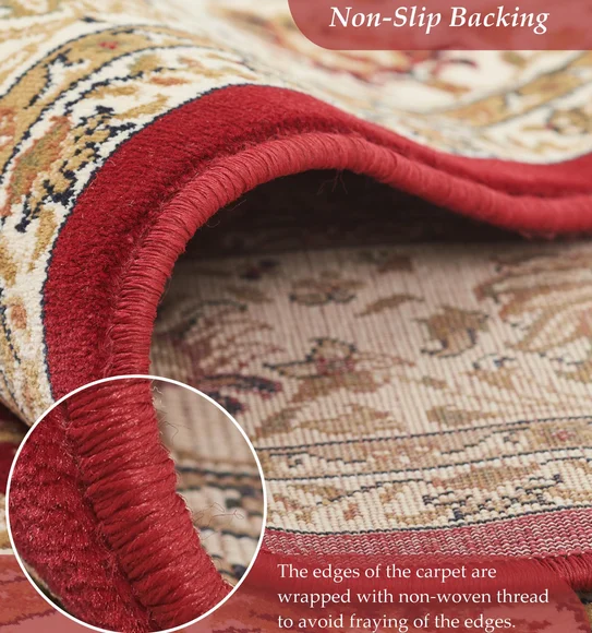 Esfahan Classical Machine Made Carpet Maroon