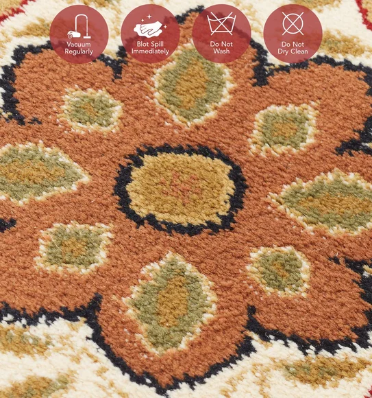 Esfahan Classical Machine Made Carpet Maroon