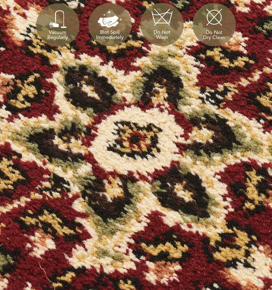Esfahan Classical Machine Made Carpet Beige and Black