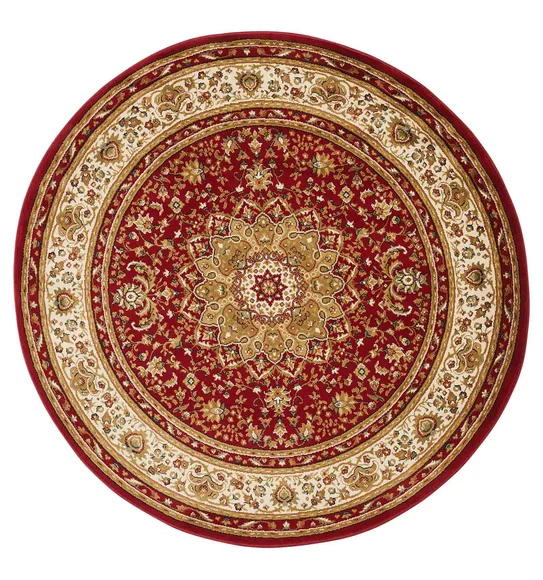 Esfahan Classical Machine Made Carpet Red Beige