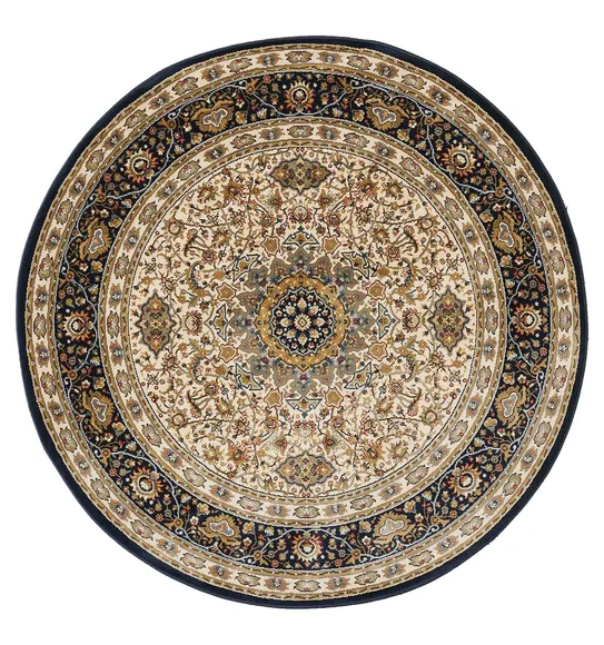Esfahan Classical Machine Made Carpet Navy