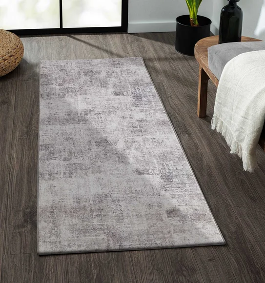 Jura Abstract Bedside Runner Grey