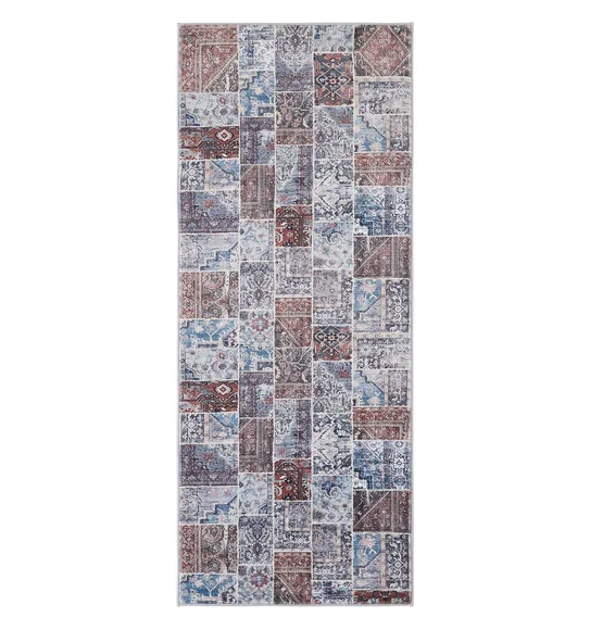 Jura Abstract Bedside Runner Blue and Brown