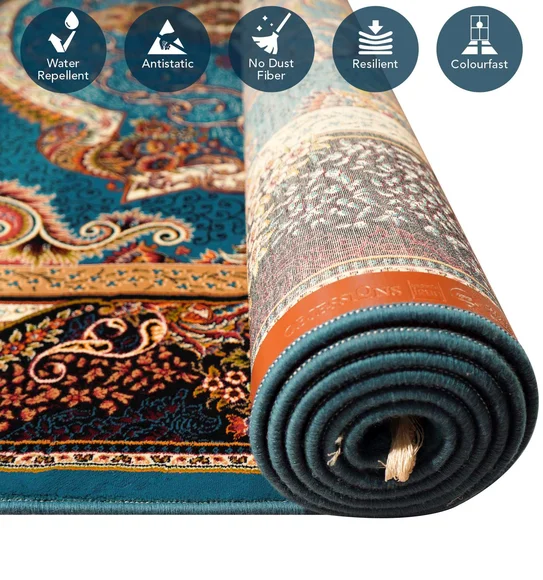 Shiraz 2 Classical Carpet Blue and Cream