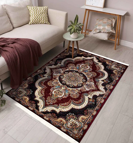 Shiraz 2 Classical Carpet Maroon and Cream