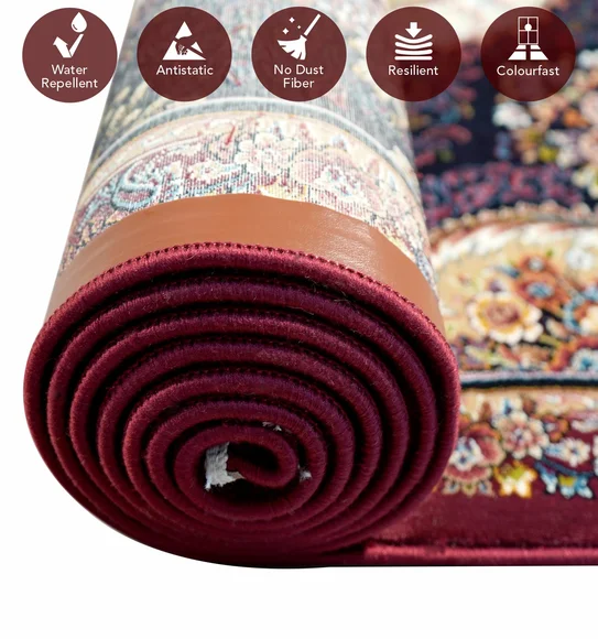 Shiraz 2 Classical Carpet Maroon and Cream