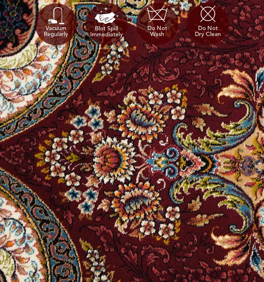 Shiraz 2 Classical Carpet Maroon and Cream