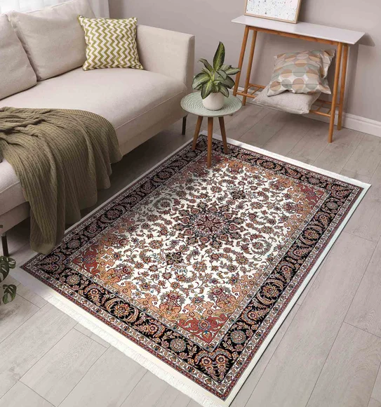 Shiraz 2 Classical Carpet Cream and Black