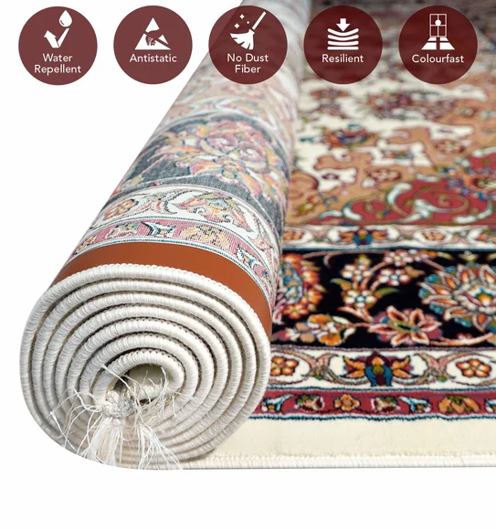 Shiraz 2 Classical Carpet Cream and Black