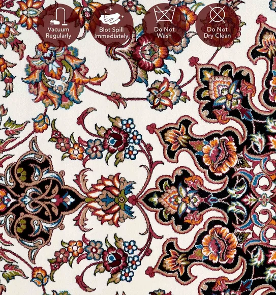 Shiraz 2 Classical Carpet Cream and Black