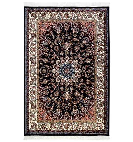 Shiraz 2 Classical Carpet Black and Cream