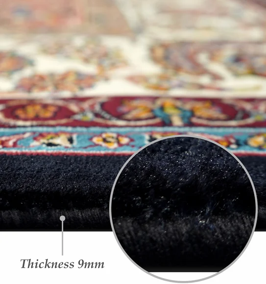 Shiraz 2 Classical Carpet Black and Cream