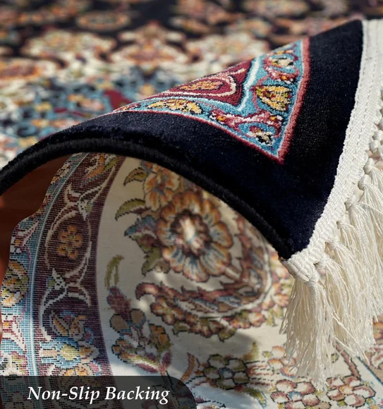 Shiraz 2 Classical Carpet Black and Cream