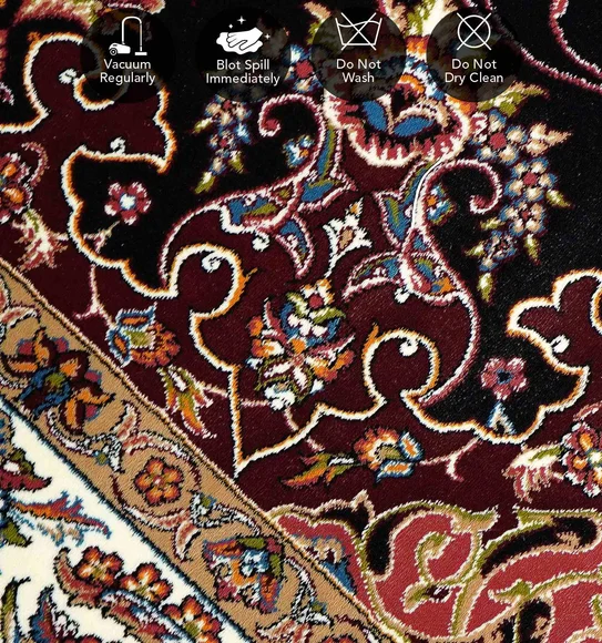 Shiraz 2 Classical Carpet Black and Cream