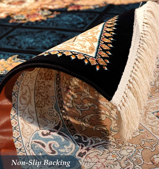 Shiraz 2 Classical Carpet Navy and Camel