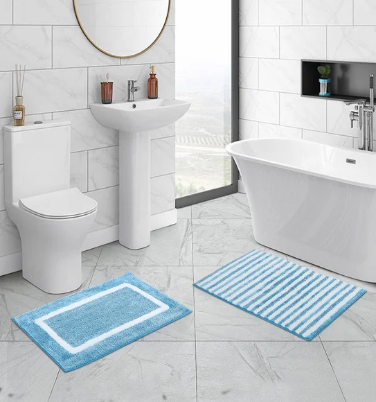 Florence Quick Dry Super soft Bath Mat Teal Blue
