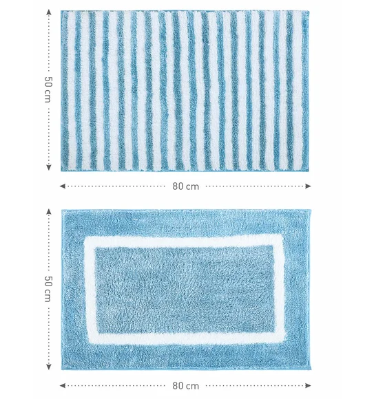 Florence Quick Dry Super soft Bath Mat Teal Blue