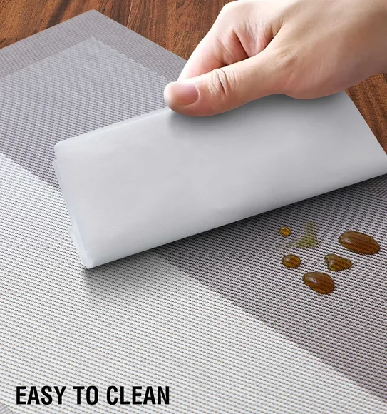 Avono Heat Resistant and Washable Table Mat Silver