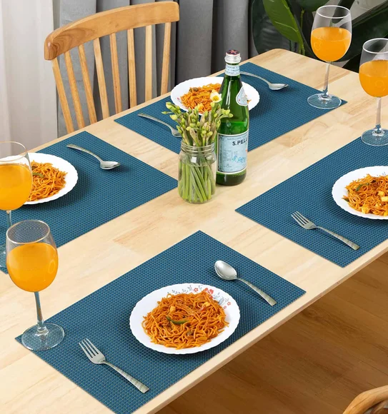 Avono Heat Resistant and Washable Table Mat Blue