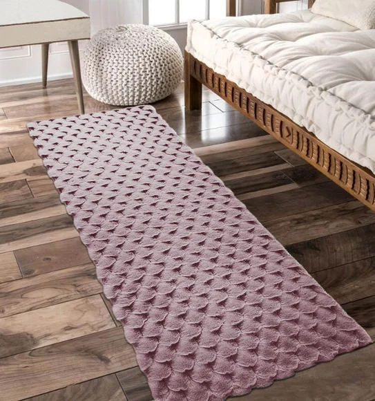Muffin Solid Bedside Runner Blush