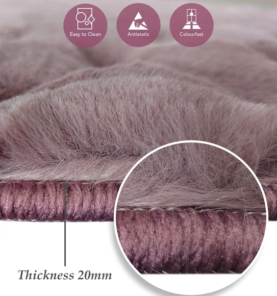Muffin Solid Bedside Runner Blush