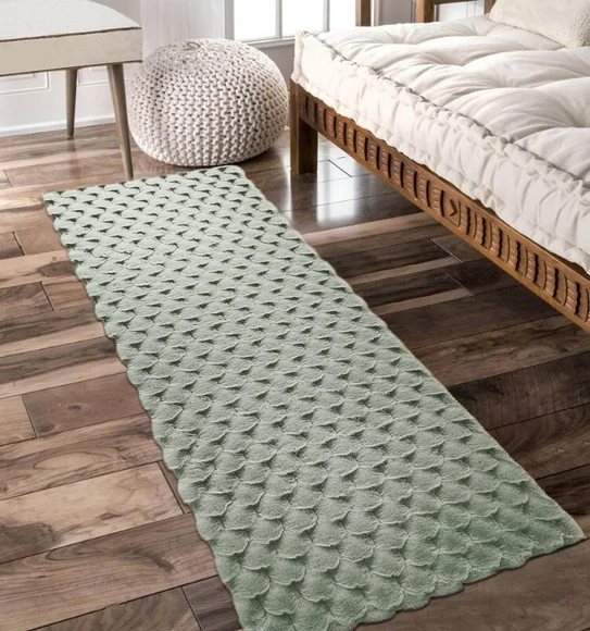 Muffin Solid Bedside Runner Olive