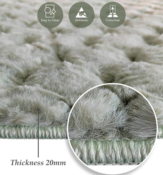 Muffin Solid Bedside Runner Olive