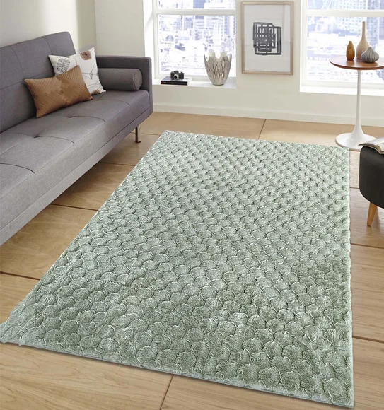 Muffin Solid Machine Made Carpet Olive
