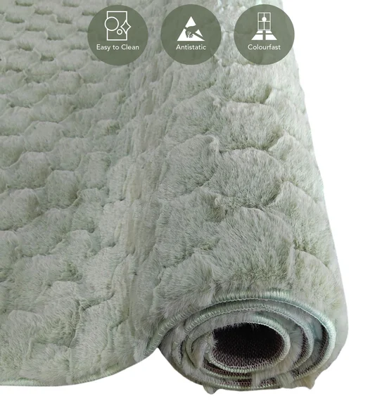 Muffin Solid Machine Made Carpet Olive
