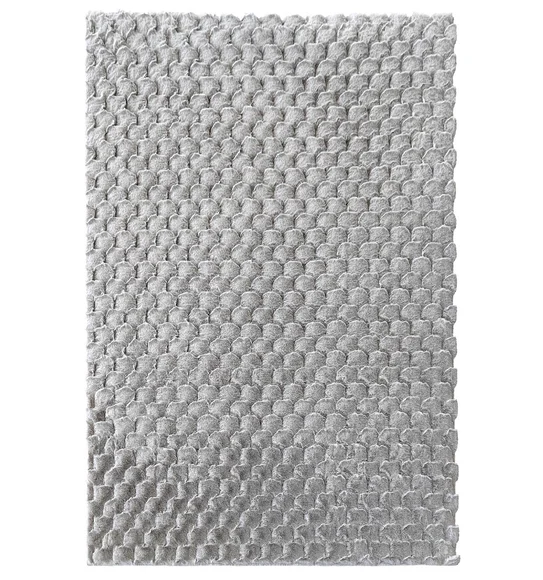 Muffin Solid Machine Made Carpet Silver