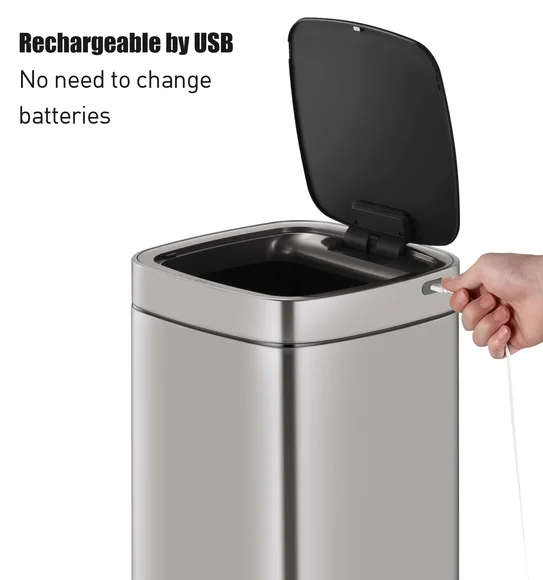 Eko 9252R Eco Smart Rechargeable Sensor Sensor Bin Grey