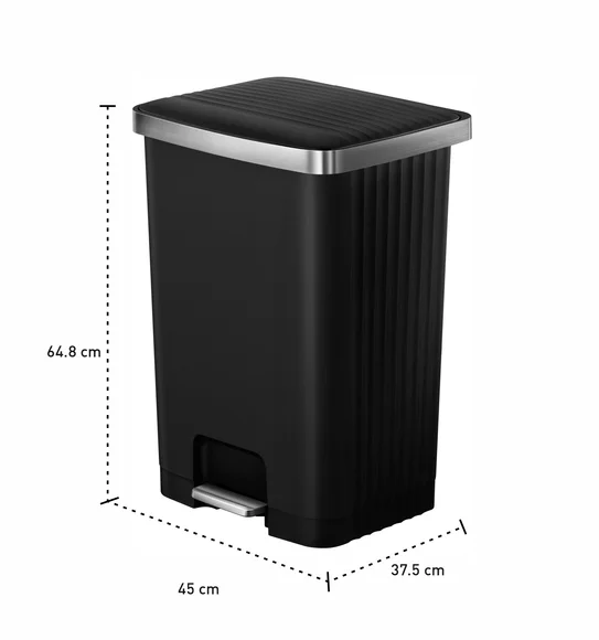 Eko 6388 Hana Fingerprint Resistant Plastic Plastic Bin Black