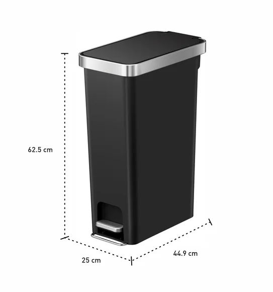 Eko 6368 Hana Slim Fingerprint Resistant Plastic Plastic Bin Black