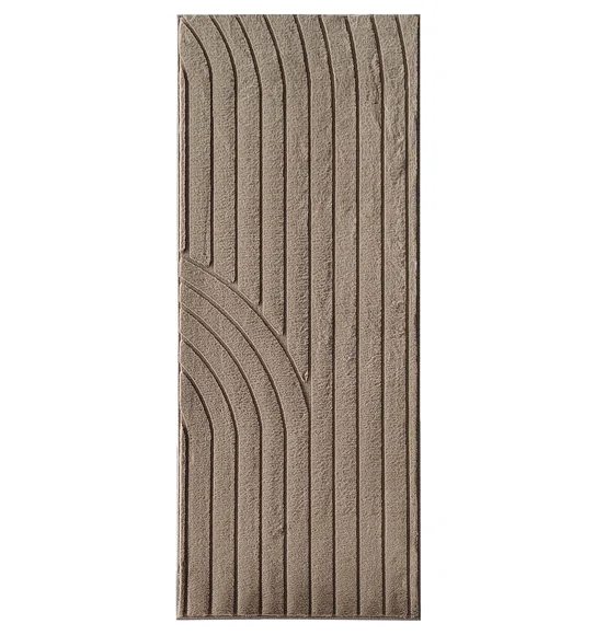 Beaver Abstract Bedside Runner Brown