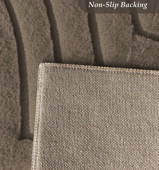 Beaver Abstract Bedside Runner Brown