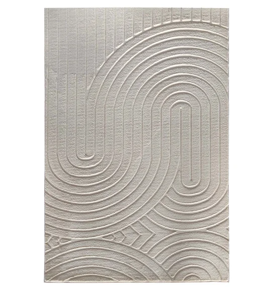 Beaver Abstract Machine Made Carpet Stone