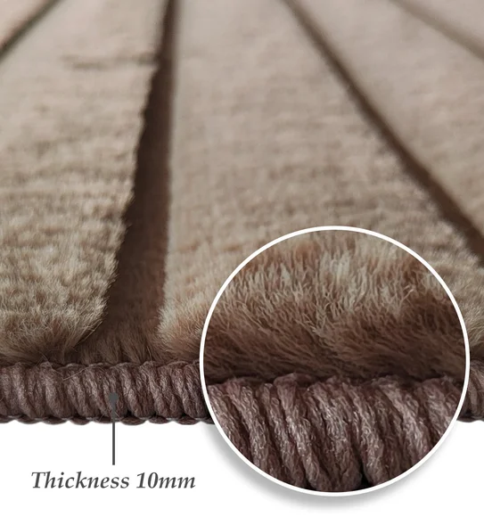 Beaver Abstract Machine Made Carpet Brown