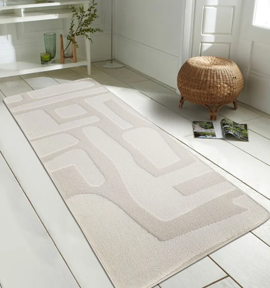 Chinchilla Solid Bedside Runner Cream
