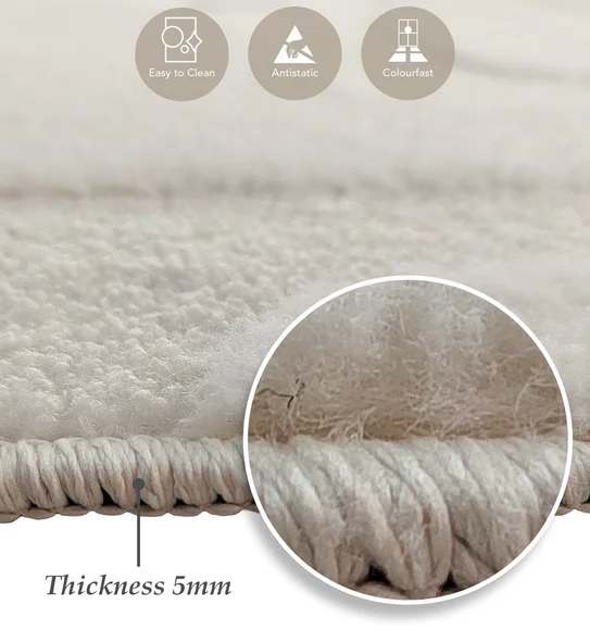Chinchilla Solid Bedside Runner Cream