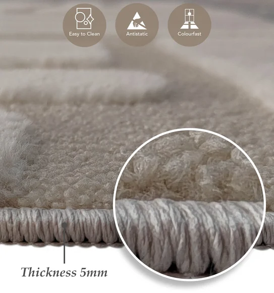 Chinchilla Solid Bedside Runner Beige
